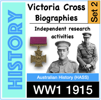 Preview of Australian War Heroes Set 2 - Heroes from World War 1 in 1915