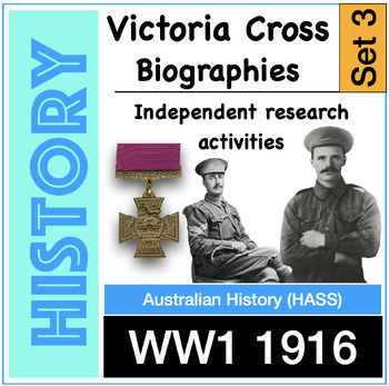 Preview of Australian War Heroes Set 3 - Heroes from World War 1 in 1916