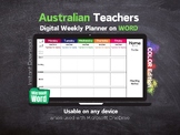 Australian Teacher Digital Weekly Planner - Microsoft Word