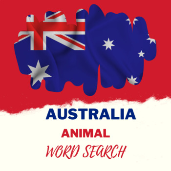 Preview of Australian Wildlife Animals Word Search