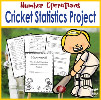 Preview of Year 5 & 6 Cricket Maths Project - Four Operations