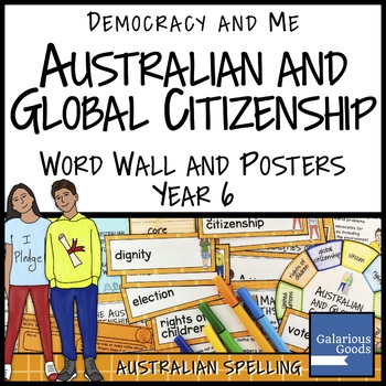 Preview of Australian and Global Citizenship Word Wall and Posters (Year 6 HASS)