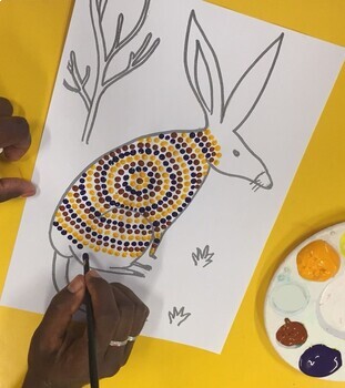 Preview of Australian animals dot painting templates -  NAIDOC Activity - outlines for ART