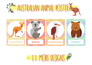 Preview of Australian animal poster, classroom poster,