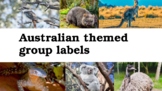 Australian animal theme small group/table labels