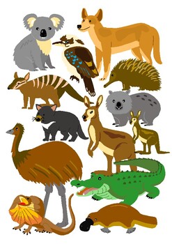 Preview of Australian animals clipart