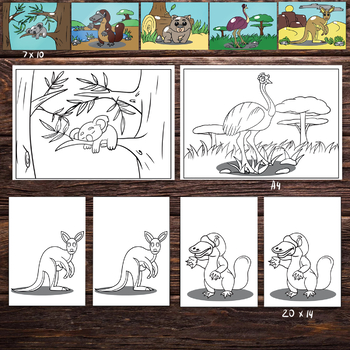 Australian animals coloring pages by PanPan English | TPT