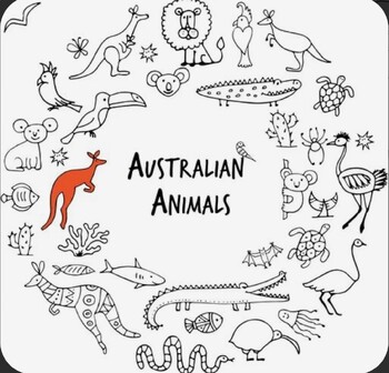 Preview of Australian animals flash cards/ work cards