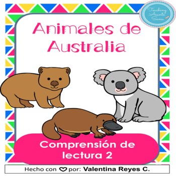 Preview of Australian animals in Spanish 2nd Grade Reading Activities 