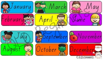 Months of the Year & Days of the Week - Australian Holidays (Queensland ...