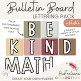 Australiana Bulletin Board Lettering Pack | EDITABLE | Aus