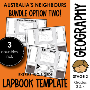 Preview of Australias Neighbours BUNDLE Papua New Guinea, East Timor & Indonesia Lapbooks