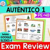 Auténtico 1 Spanish Final Exam Review Study Guide Print Di