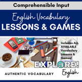 Authentic Vocabulary: ELL EDITABLE Lessons & Games Bundle