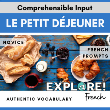 Preview of Authentic Vocabulary - Le Petit Déjeuner (w/ French Student Prompts) EDITABLE