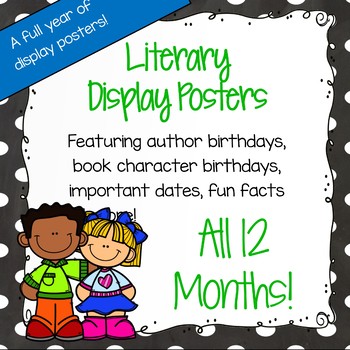 Preview of Author Birthday, Literary Events and Special Days Display Posters - BUNDLE!