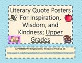 Author Quote Posters of Inspiration, Wisdom, Kindness. Gr. 6 up.