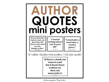 Preview of Author Quotes Mini Posters