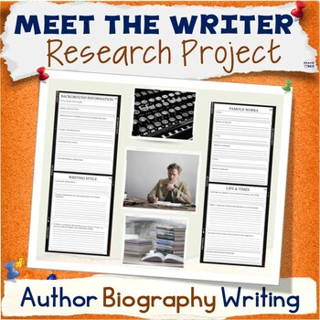 Preview of Author Research Project Based Learning Writing Activity Packet Writer Biography