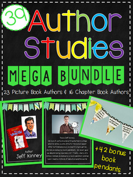 Preview of Author Studies Mega Bundle: 43 Authors and Activities + Bonus Book Pendants!