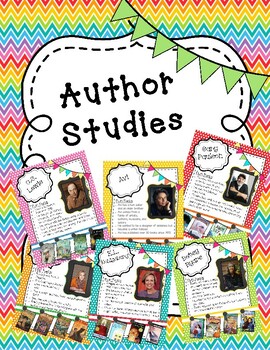 Preview of Author Studies - Posters for Upper Elementary and Young Adult