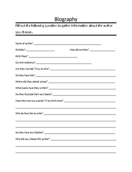biography research questions worksheet
