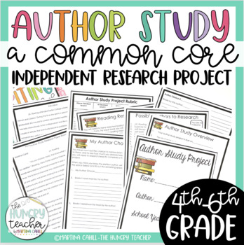 Preview of Author Study Independent Research Project Activities and Lessons for 4th 5th 6th