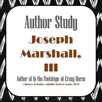 Preview of Author Study - Joseph Marshall, III