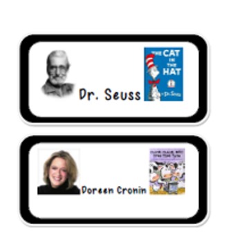 Preview of Author Study Labels Class Library Labels Book Labels