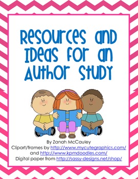 Author Study Pack by Z Mo | TPT
