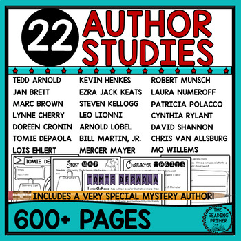 Preview of Author Study Packet BUNDLE