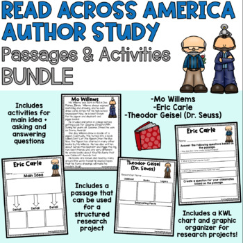 Preview of Author Study Passages and Activities Research Project