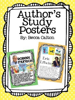Preview of Author Study Posters