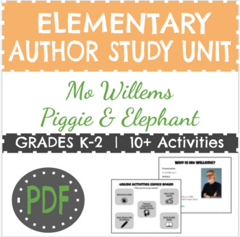 Preview of Author Study Unit: Mo Willems