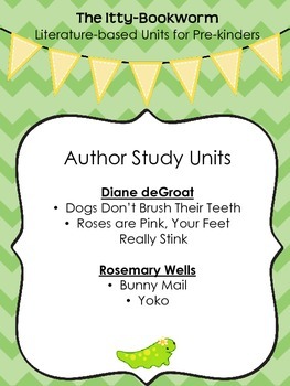 Preview of Author Study Units:  Rosemary Wells and Diane deGroat