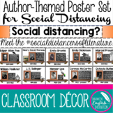 Author Poster Set Encourage Social Distancing English Clas