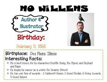 Preview of Author and Illustrator of the Month Signs - Part 2