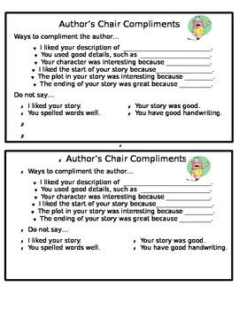 Author S Chair Compliments