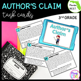 Author's Claim Reading Task Cards - 3rd Grade - Florida FL