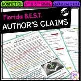Author's Claims 4th & 5th Grade Florida BEST Standards ELA