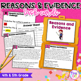 Author's Claims Reasons Evidence Points Task Cards - 4th 5