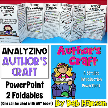 Preview of Author's Craft Bundle of Activities: PowerPoint and Foldables