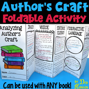 Preview of Author's Craft Foldable Activity in Print and Digital