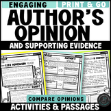 Author’s Opinion Claim and Supporting Evidence Passages an