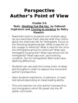 Author's Perspective Unit by Love2Read2You | TPT