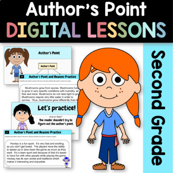Preview of Author's Point Informational Texts 2nd Grade Google Slides | Guided Reading