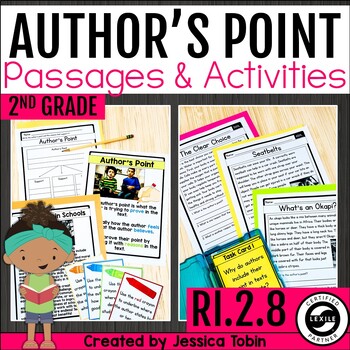 Preview of Author's Point of View and Reasons RI.2.8 2nd Grade Reading Lessons & Passages