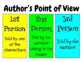 Author's Point of View Anchor Chart