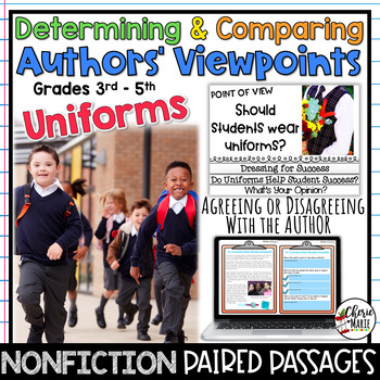 Preview of Author's Point of View Nonfiction Passages Digital Print Uniforms RI3.6 3rd Gr
