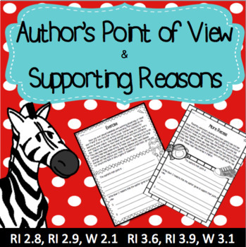 Preview of Author's Point of View & Supporting Reasons - Differentiated - Opinion Writing